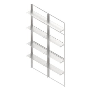 Standard Double Wall Shelf in Steel by Possi and Mono For Sale