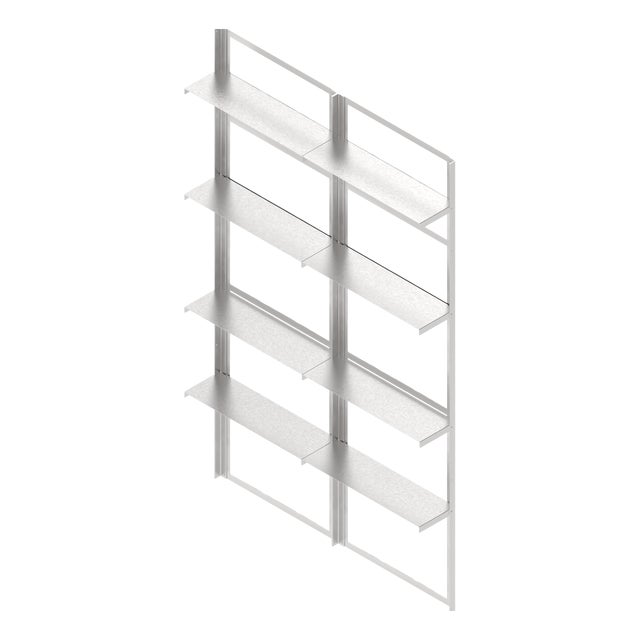 Standard Double Wall Shelf in Steel by Possi and Mono For Sale