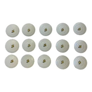 1920s Spode Billingsley Yellow Rose Saucers- 15 Pieces