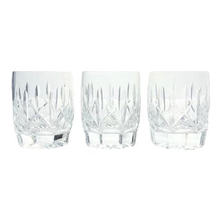 1990s Waterford “Westhampton” Set of 3 Crystal Double Old Fashioned Glasses For Sale