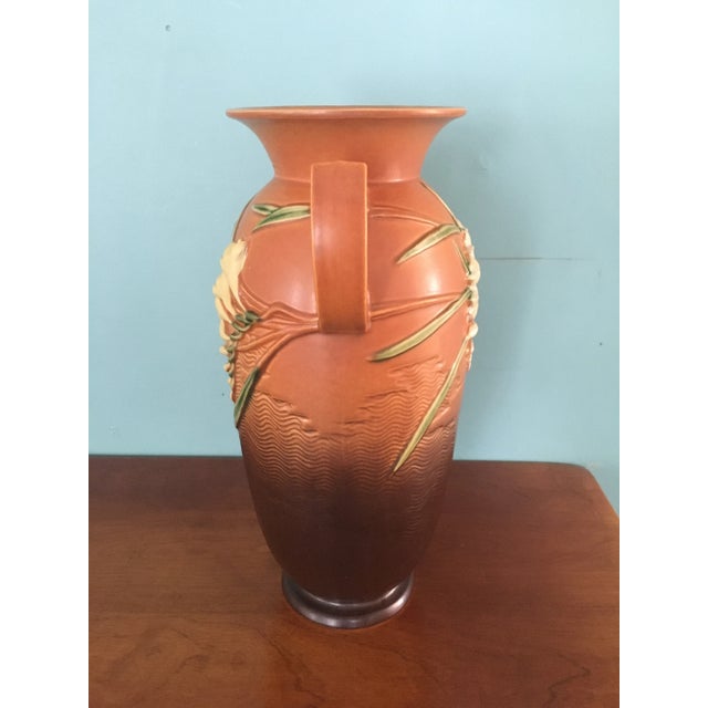 Art Deco 1945 Roseville Pottery Large Floor Vase For Sale - Image 3 of 9