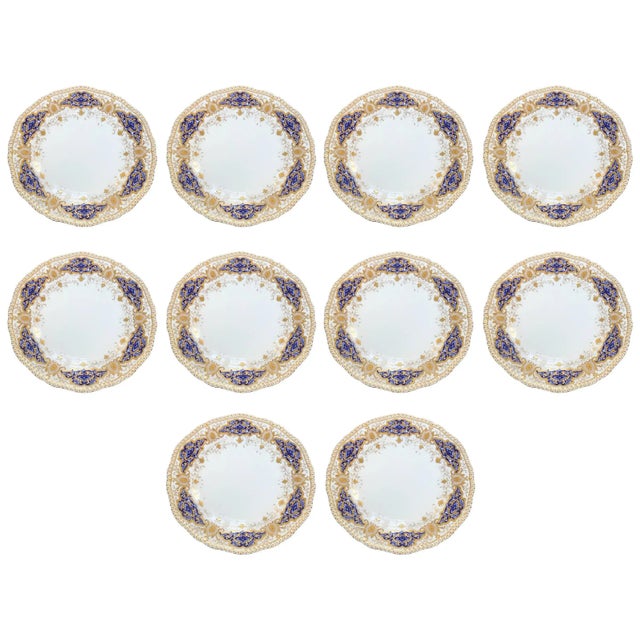 Ceramic Coalport Dinner Plates - Set of 10 For Sale - Image 7 of 7