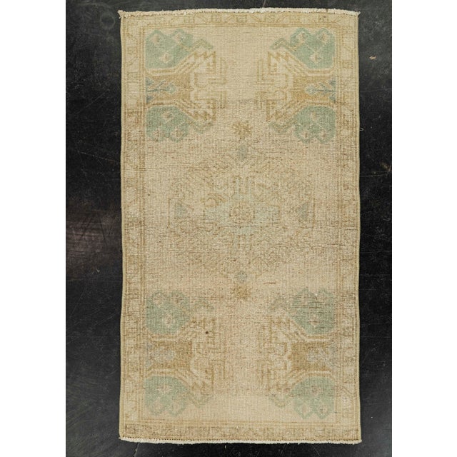 Brown Turkish Mini Rug Oriental Hand Knotted Vintage Rug 1'7" x 2'11" #21201 For Sale - Image 8 of 8