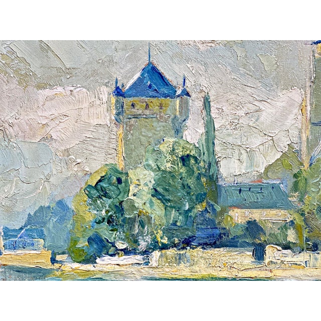 Impressionistic View of Eltville am Rhein by Rheingau Artist Willy Holtmann, 1930 For Sale - Image 6 of 12
