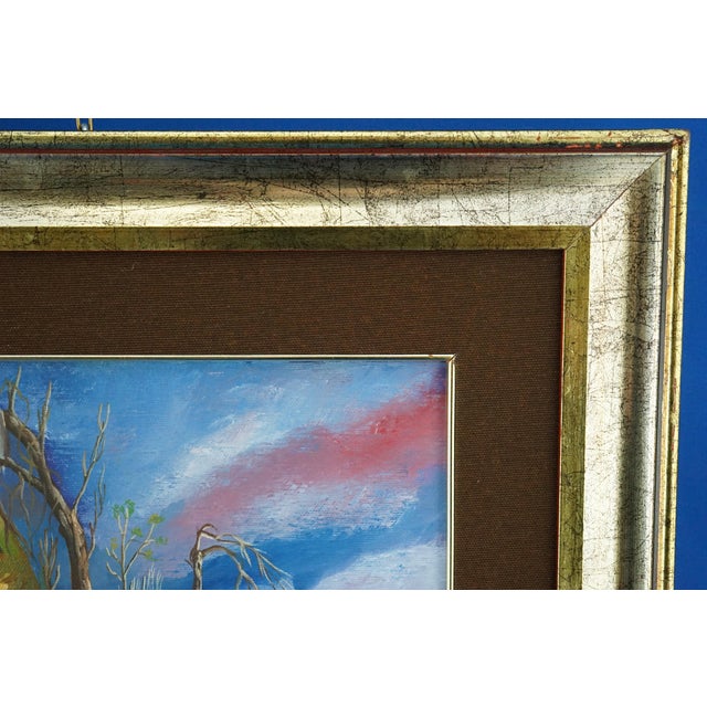 Francesco Massarutto, Little Girl Made Up by Pierrot and a Faun, 20th Century, Oil Painting on Canvas, Framed For Sale - Image 9 of 15