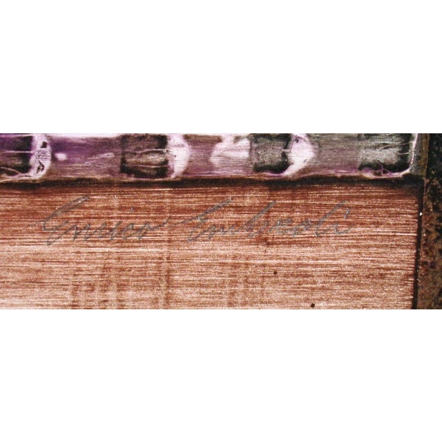 Embroli "Tabloid Xviv" Collagraph Signed Numbered Abstract Art Print 1980s For Sale - Image 4 of 5