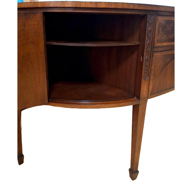 Federal-Style Mahogany Demilune Sideboard For Sale - Image 12 of 18