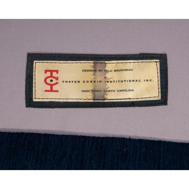 Milo Baughman Thayer Coggin Rosewood Case Sofa Settee Two Seat Marked 1960s Knoll Fabric For Sale - Image 11 of 11
