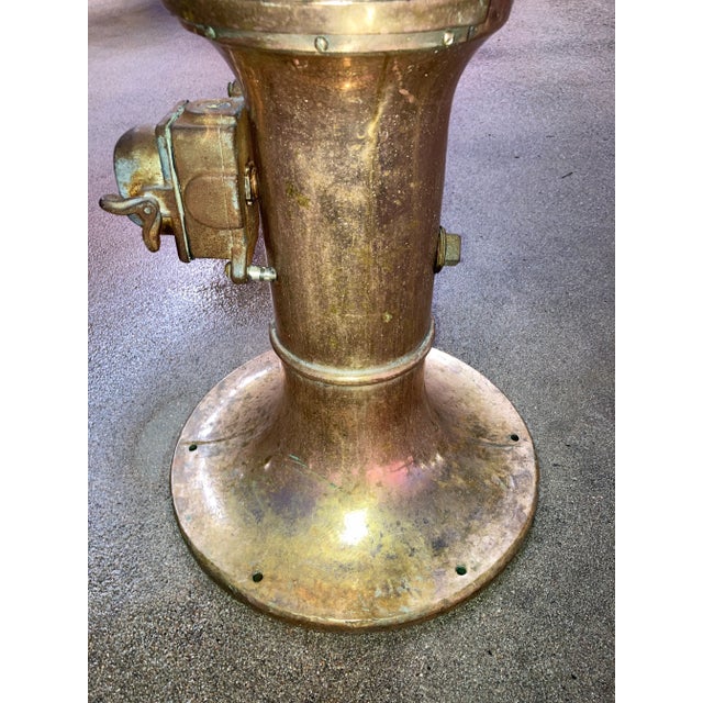 Metal Mid 20th Century A. Lietz Company Binnacle & Gimbaled Compass in Bronze San Francisco For Sale - Image 7 of 13