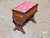 Antique Victorian Slipper Bench Sewing Stool Solid Walnut, featuring a removable lid for storage (no longer attached)...
