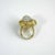 1960s Large Flower Diamond Gold Statement Ring size 6 For Sale In Miami - Image 6 of 10
