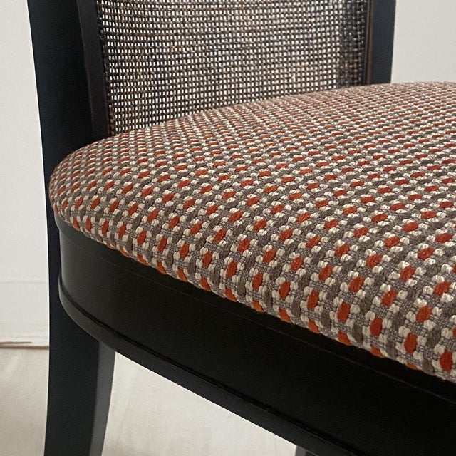 Black Vintage Wooden and Cane Chair, 1960s For Sale - Image 8 of 11