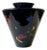 Modernist Black Porcelain Vase in the Style of Wassily Kardinsky, 1950s For Sale