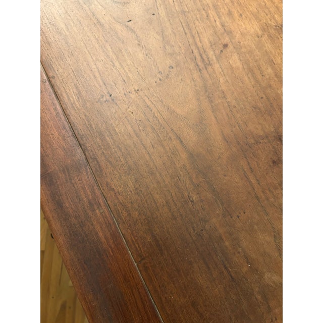 Wood Antique Rustic 31 Inch Tall Solid Hard Wood Table For Sale - Image 7 of 11