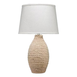 Coastal Style Off-White Rope Table Lamp by Loomlan For Sale