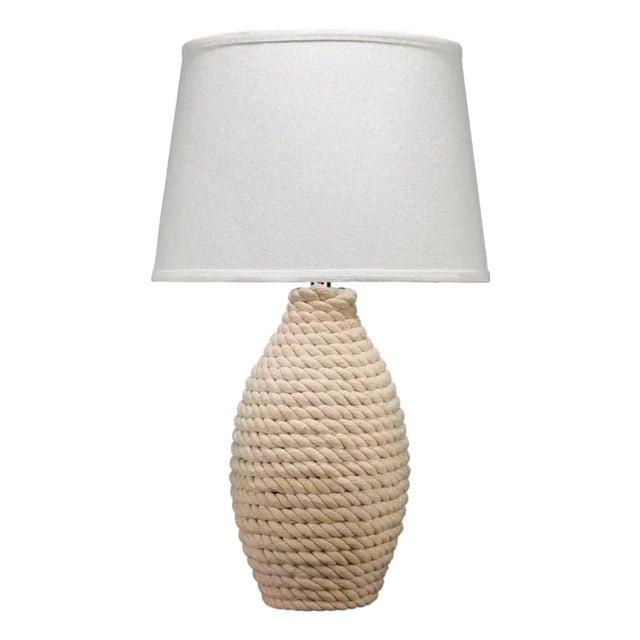 Coastal Style Off-White Rope Table Lamp by Loomlan For Sale