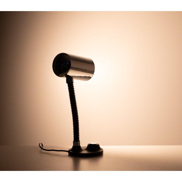 Vintage Chrome Goose Neck Table Lamp from Hillebrand Lighting, 1970s For Sale - Image 6 of 13