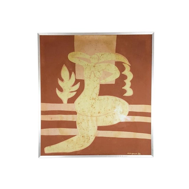 Fabric with Batik Technique by Vava Quazar, 1974 For Sale - Image 10 of 10