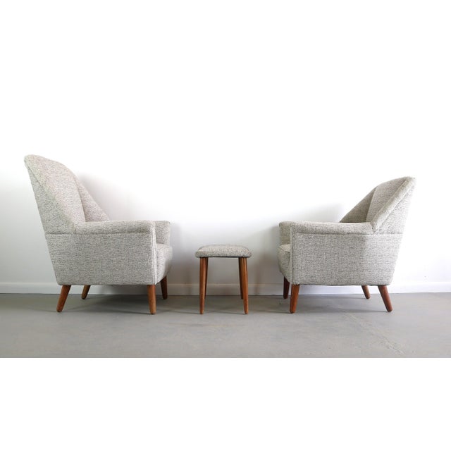 About this Set of His and Hers Kurt Østervig for Rolschau Møbler Chairs (with Ottoman) The answer is Yes, this...