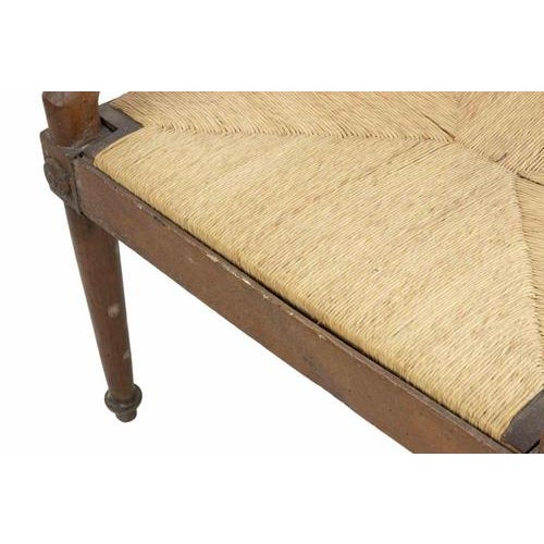 Antique Wooden Chairs in Straw Seats, Italy, 19th Century, Set of 4 For Sale - Image 3 of 8