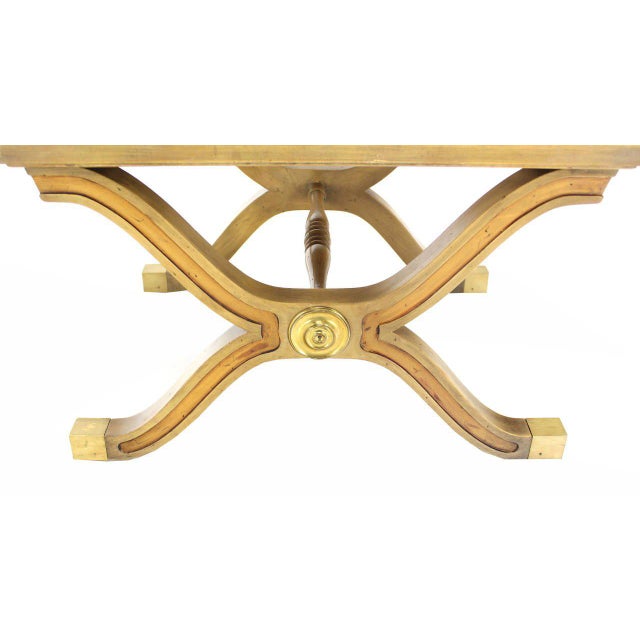 Hollywood Regency 20th Century Hollywood Regency X-Base Side Table or Stool For Sale - Image 3 of 9