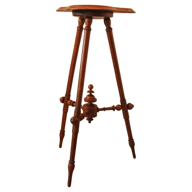 Aesthetic Movement Austrian Cricket Table with Tripod Base and Irregular Table Top from Thonet Associates For Sale - Image 3 of 10