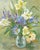 1970s Vintage Still Life -- Yellow & Blue Floral by Doro For Sale - Image 5 of 8