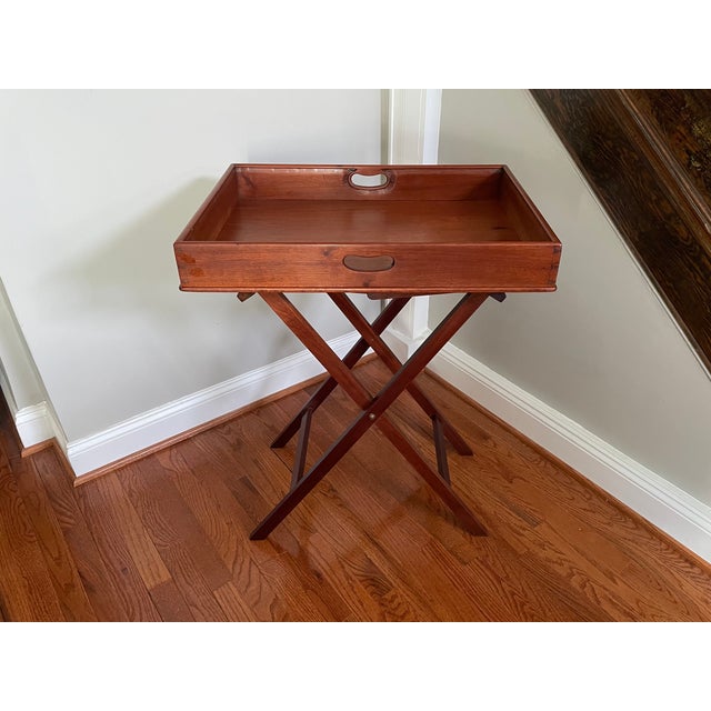Marked Butler Tray on Stand in Mahogany -- 19th Century For Sale In Washington DC - Image 6 of 11