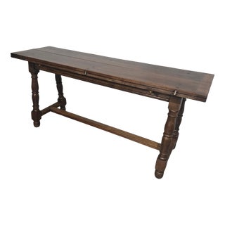 Oak Kitchen Refrectory Farmhouse Dining Table, 1910s For Sale