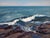 Presque Isle (Day 121), June 23, 2024 by Primary Hughes | Oil on gessobord Seascape with waves and rocks For Sale