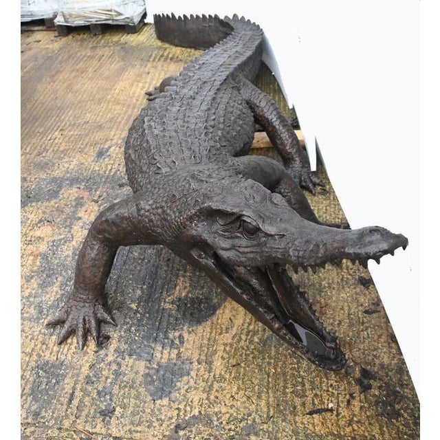 Yes - this really is twelve feet - 386 cm - snout to tail i guess that's more than lifesize and this is also a fountain...