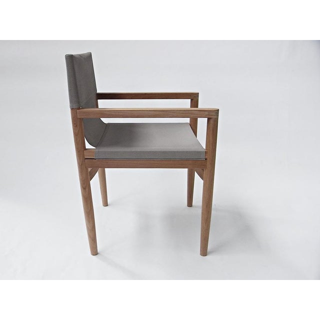 Road Garden Chair in Teak, Canatex with Velour Cushions by Rodolfo Dordoni for Roda, Italy, 2006, in Flawless conditions....