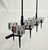 Black Marian Jamieson "Kellen" Chandelier, Blackened Steel & Murano Glass Style Shades For Sale - Image 8 of 18