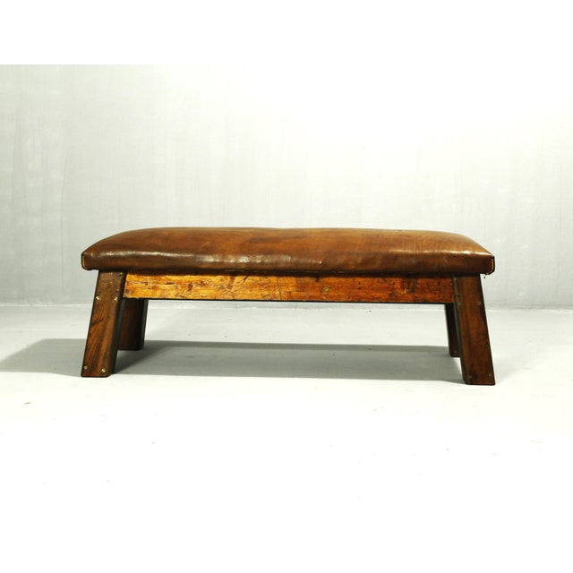 Leather Gym Bench, 1950s For Sale - Image 10 of 10