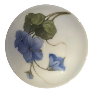 Hand-Painted Porcelain Bowl with Morning Glory Motif from Royal Copenhagen, Denmark, 1960s-1970s For Sale