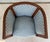 Wood Early 20th Century Inlaid Barrel Back Chair With Scalloped Blue Upholstery For Sale - Image 7 of 14