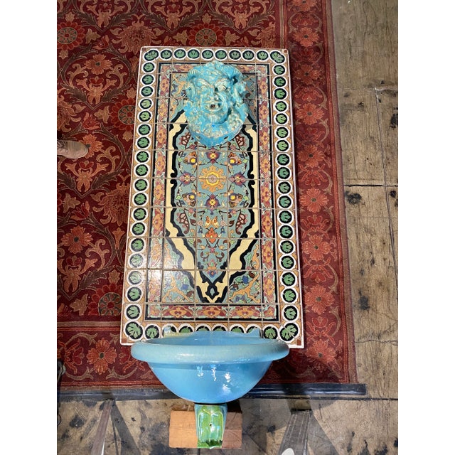 Original Spanish Malibu Pottery Tile Co. Fountain With Gladding McBean ...