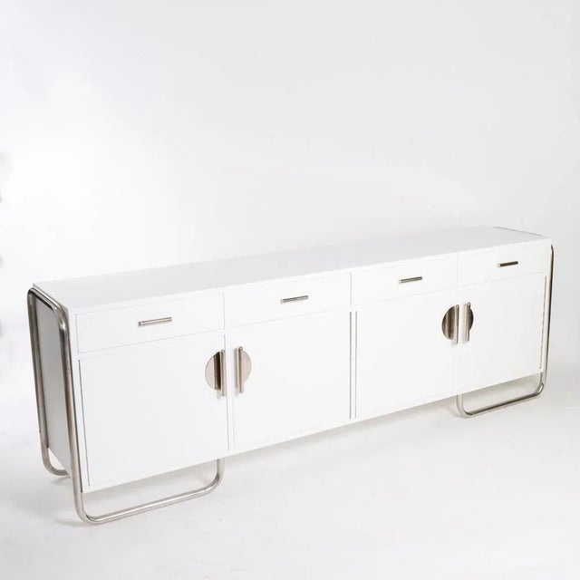 White Sideboard in Bauhaus Style by Artur Drozd For Sale - Image 8 of 8