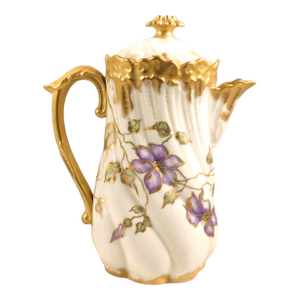 Late 18th Century Hand Signed Antique William Guerin Limoges Chocolate Pot