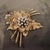 Gold 2000s Vintage Luxury Costume Jewelry Gilted Metal Italian Brooch For Sale - Image 8 of 10