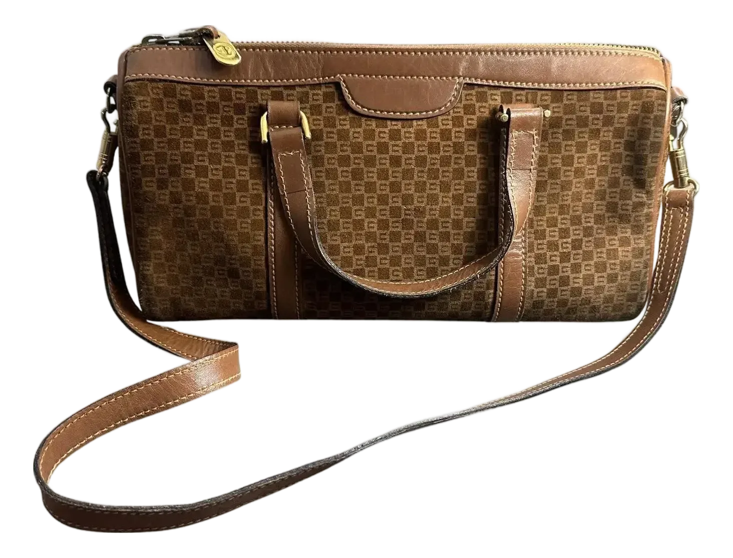 1980s Brown Leather Shoulder Bag by Gucci | Chairish