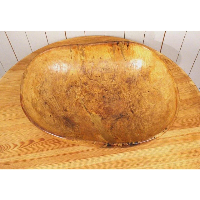 Large Swedish Folklore Birch Wooden Bowl, 1890s For Sale - Image 9 of 13