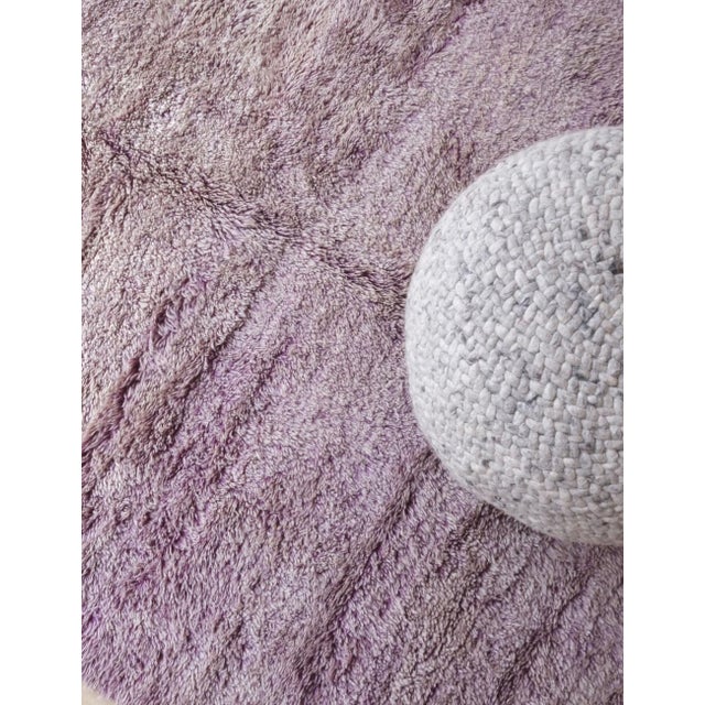 Solid Shag Moroccan Rug - 11.1 X 6.7 Ft For Sale In Cleveland - Image 6 of 7