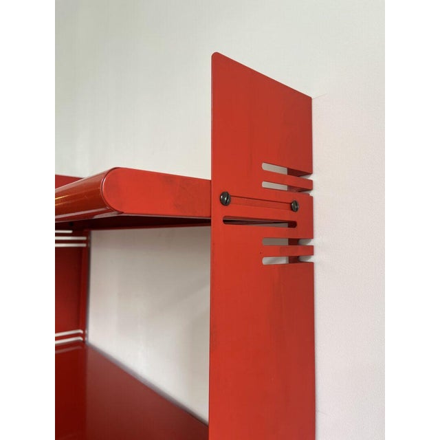 1970s Vintage Italian Red Wall Unit, 1970s For Sale - Image 5 of 14