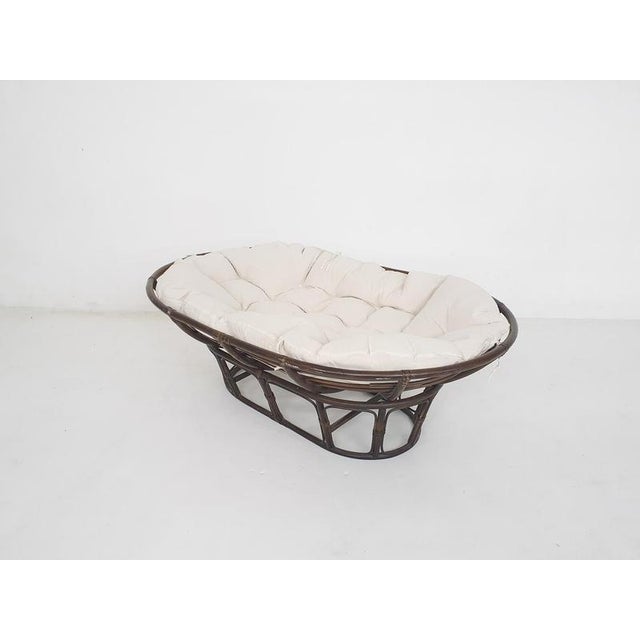 Manou Two-Seater Sofa with Linnen Cushion, the Netherlands, 1970s For Sale - Image 6 of 14