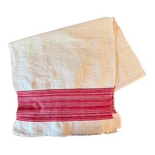 Vintage Linen Dresser Scarf or Table Runner For Sale