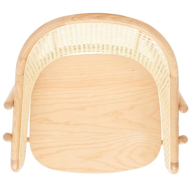 Tan Emmy Rattan Back Dining Chair - Natural For Sale - Image 8 of 11