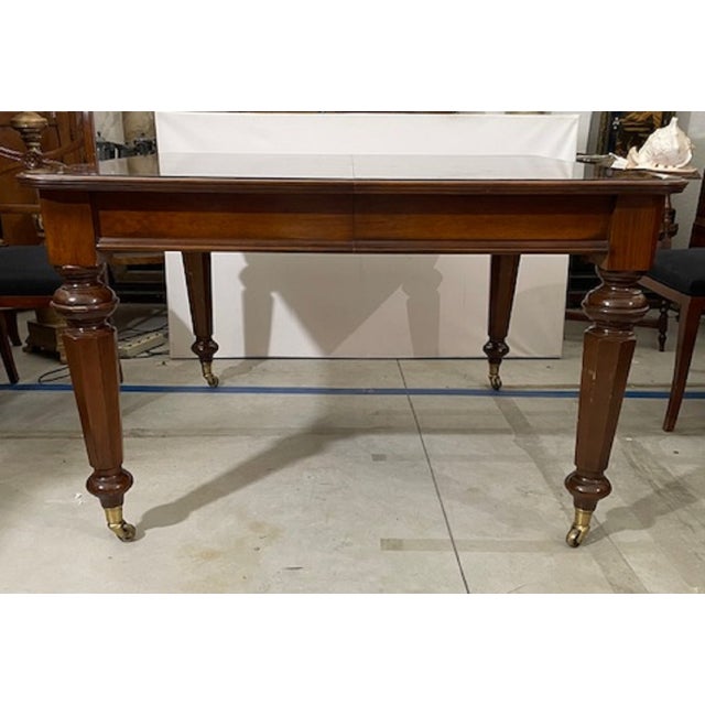 Antique English Victorian Extendable Table in Mahogany For Sale - Image 4 of 18