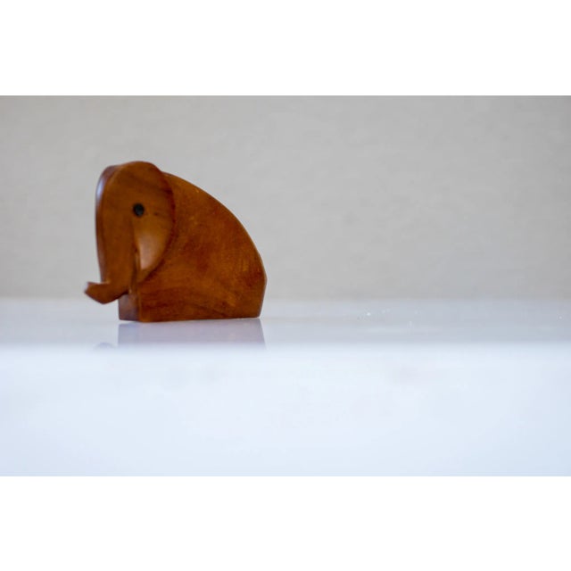 Mid-Century Scandinavian Modern Carved Teak Elephant Figurine, Denmark For Sale - Image 10 of 12