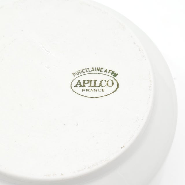Late 20th Century French Apilco White Porcelain Individual Covered Casseroles, Pair For Sale - Image 17 of 17